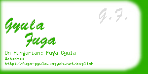 gyula fuga business card